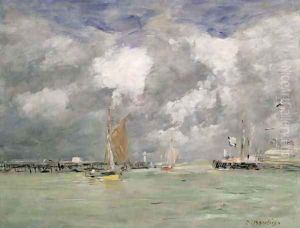 High Tide at Trouville c.1892-96 by Eugene Boudin