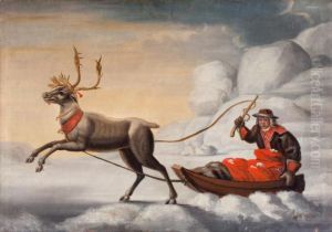 Raindear Hauling A Ackja by David Klocker Von Ehrenstrahl