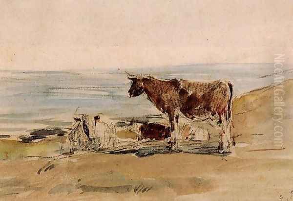 Cows near the Shore - view 1