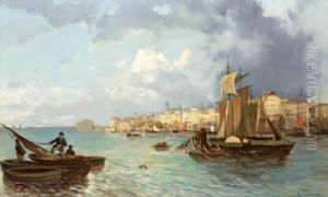 Blick Auf Triest by Baron Theodor Frieherr Von Ehrmanns