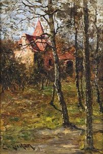 Kirchanger Mit Birken by Elisabeth Von Eicken
