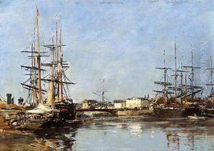 Trouville, the Port IV by Eugene Boudin