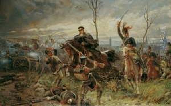 Reiterkampf Bei Mars-la-tour. Gefechtsszene Aus Dem Krieg 1870/71. - view 1