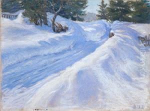 Snow Landscape. by Max Von Esterle