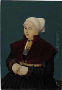 Portrait Of Margarethe Schott by Conrad Creuznach Von Faber