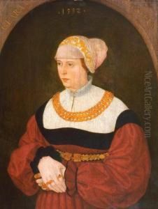 Portrait Of Clara Burckhardt At The Age Of 30 by Conrad Creuznach Von Faber