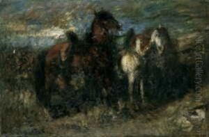 Gesattelt by Otto Von Faber Du Faur