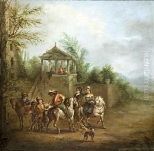 Indulas A Vadaszatra by Carel van Falens or Valens