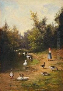 Ganseliesl Am Bach by Maximilian Von Fichard
