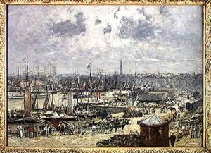 The Port of Bordeaux 1874 by Eugene Boudin