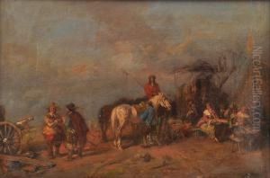 Encampment by Alfred Ritter von Malheim Friedlander