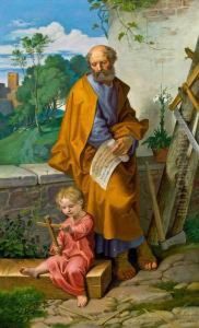 Hl. Josef Mit Christusknaben by Josef Von Fuhrich