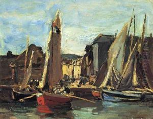 The Entrance to the Port of Honfleur by Eugene Boudin