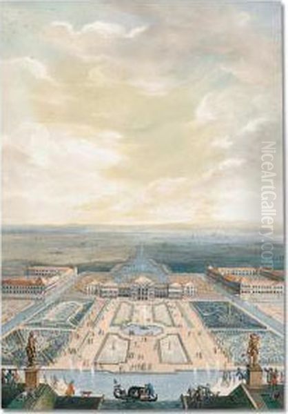 The Nymphenburg From The West, With A Gondola In The Foreground And The Twin Towers Of The Frauenkirche In The Distance - view 1