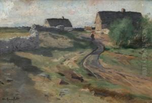 Kvinna Pa Byvag by Wilhelm von Gegerfelt