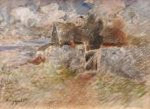 Landskap Med Hus by Wilhelm von Gegerfelt
