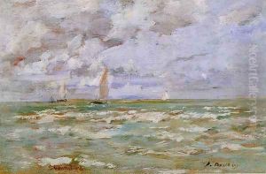 Standing off Deauville by Eugene Boudin