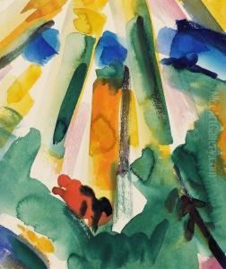 Landschaftliche Lichtkomposition by Emil Von Gerliczy