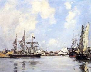 Deauville, the Port by Eugene Boudin