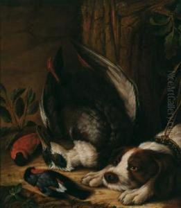 Un Cane Da Caccia Con Il Suo Bottino by Johann Friedrich Von Grooth
