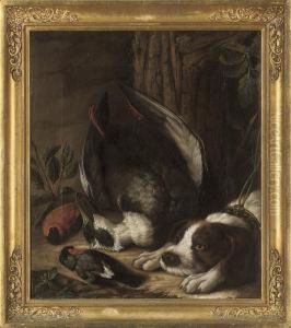 A Hunting Dog And His Prey by Johann Friedrich Von Grooth
