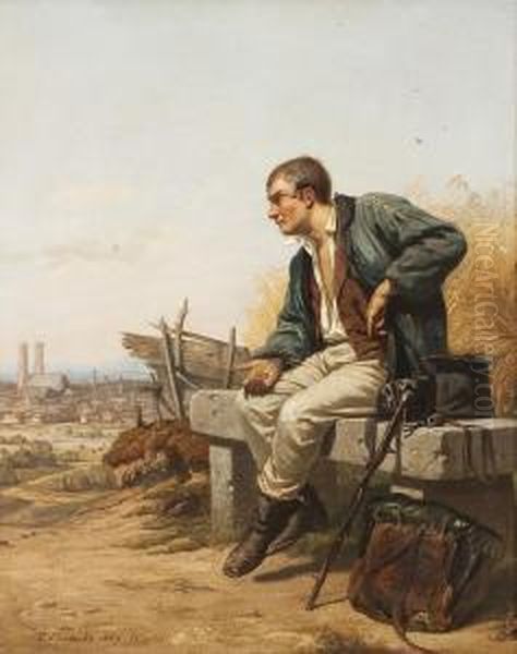 Wanderer Bei Der Rastvor Munchen - view 1