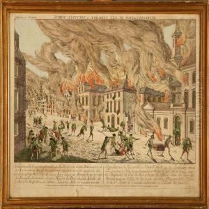 Representation Du Feu Terrible A Nouvelle Yorck by Franz Xavier Habermann
