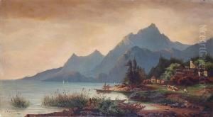 Nordische Meereskuste Bei Abendrot