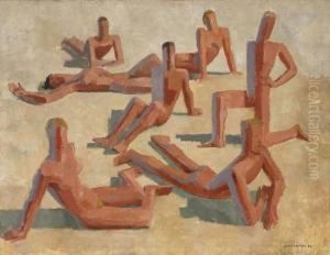 Sunbathing Women And Men by Carl Von Hanno