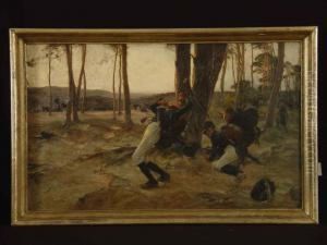 Kampfende Soldaten Im Napoleonischen Krieg by Robert Von Haug