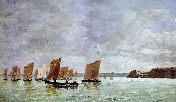 Camaret, Fishing Boats off the Shore - view 1