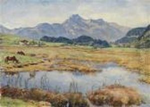 Weidelandschaft Im Voralpengebiet by Hans von Hayek