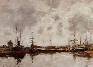 Deauville, the Harbor II by Eugene Boudin