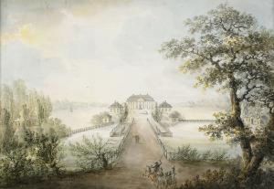Utsikt Over Fogelviks Slott Med Herrskap I Vagn