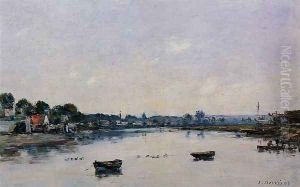 The Banks of the Touques by Eugene Boudin