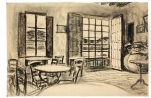 Mallorca-interieur ("cafe Marera") by Werner Von Heldt