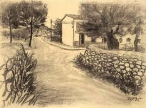 "strasse Auf Mallorca" by Werner Von Heldt