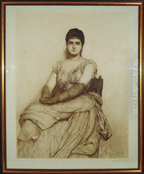 Portrait De Jeune Dame Assise. - view 1