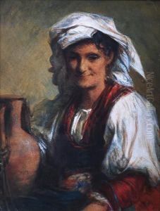 An Italian Peasant by Sir Hubert von Herkomer