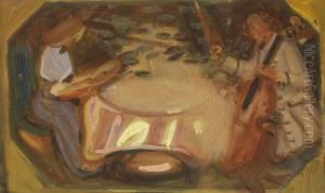 Musikalische Unterhaltung by Ludwig Von Herterich