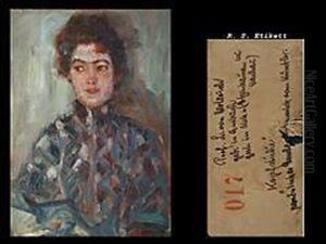 Portrait Einer Jungen Frau by Ludwig Von Herterich
