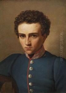 Bildnis Eines Jungen Mannes In Uniform by Heinrich Maria von Hess