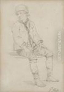 Sitzender Junger Bauer by Peter Heinrich Lambert Von Hess