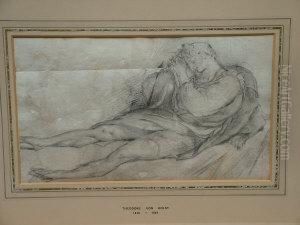 Study Of A Resting Man by Theodor Von Holst