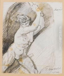 A Man With A Club by Theodor Von Holst