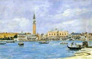 Venice, the Campanile, the Ducal Palace and the Piazzetta, View from San Giorgio by Eugene Boudin