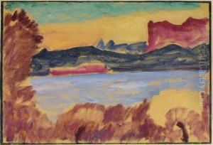 Landschaft Genfer See. by Alexei Jawlensky