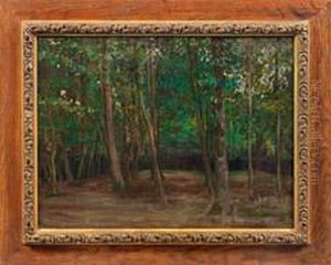 Impressionistischelandschaft Mit Blick Auf Einen Waldrand by Leopold Karl Walter von Kalckreuth