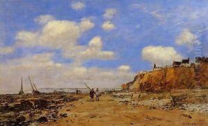 Shoreline with Rising Tide, October by Eugene Boudin