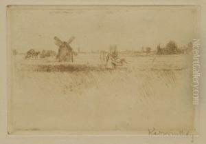 Schnitter Auf Dem Feld by Leopold Karl Walter von Kalckreuth